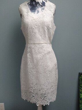 White Lace Sheath Dress, size 2